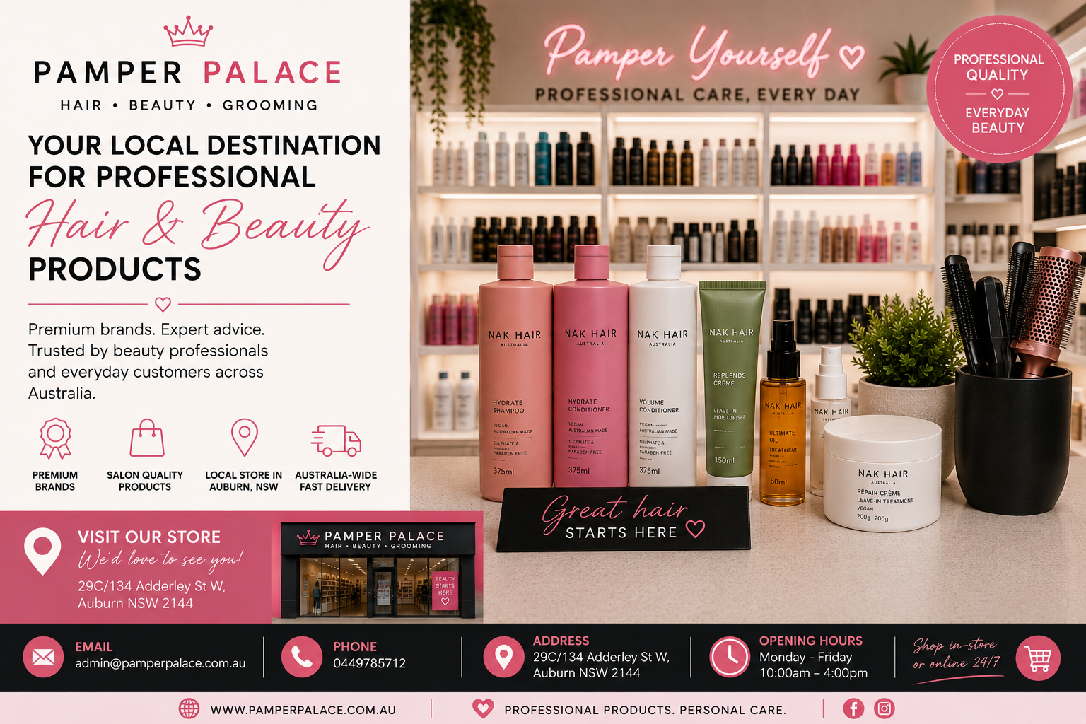 Where to Buy Professional Hair & Beauty Products in Auburn, Sydney