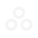 3x Glammar Tangle Tie Clear 3pk