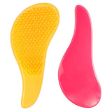 3x Premium Pin Company 999 Detangler Hair Brush Pink/Yellow