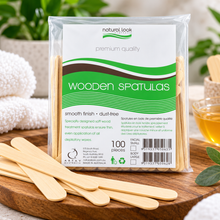 Natural Look Wooden Spatulas (Facial) 10mm 100 pk