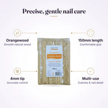 Natural Look Orangewood Cuticle Sticks 4mmx150mm 100 pk
