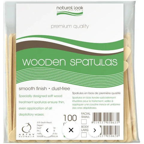 Natural Look Wooden Spatulas (Body) 17mm 100 Pack