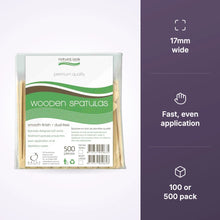 Natural Look Wooden Spatulas (Body) 17mm 500 pk