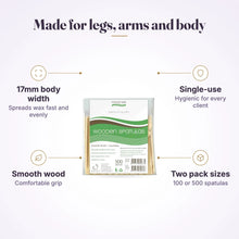 Natural Look Wooden Spatulas (Body) 17mm 500 pk