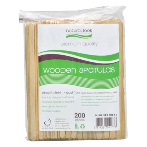 Natural Look Wooden Spatulas (Facial) 10mm 500 pk