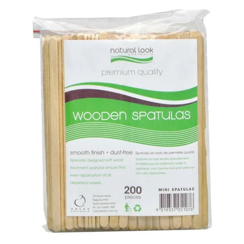 Natural Look Wooden Spatulas (Mini) 6.5mm 200 pk