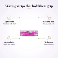 Natural Look Spun Lace Pink Epilation Cloth Strips – 100 Pack