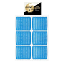 Hair FX Self Gripping 53mm Hair Rollers Blue 6pk