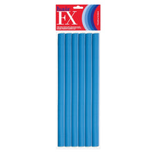 Hair FX Long Flexible Hair Rollers - Blue 12pk