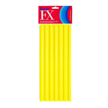 Hair FX Long Flexible Rollers - Yellow 12pk