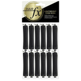 Hair FX Lightweight Perm Rods Black 12pk