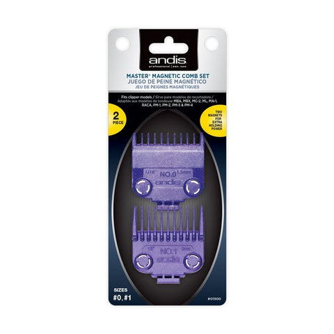 Andis Master Magnetic Comb Set Dual Pack #0 and #1