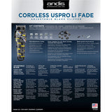 Andis Cordless USPRO Li Fade Adjustable Blade Clipper Andis Nation