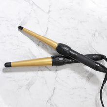Silver Bullet Fastlane Large Ceramic Conical Curling Iron Gold