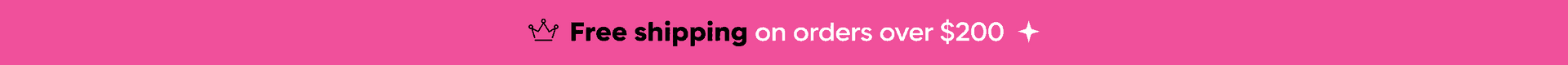 Free shipping on orders over $200